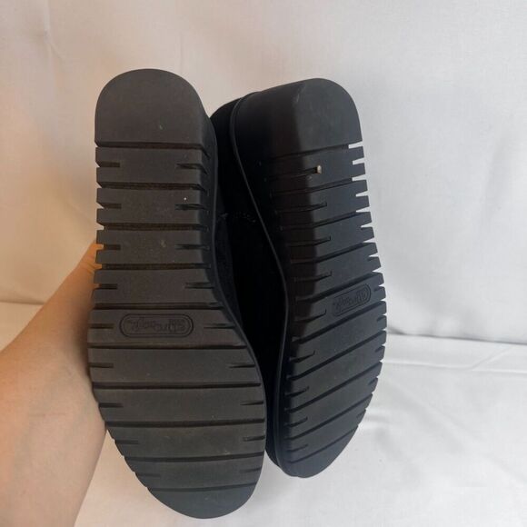 Sofft Euro Soft Black Joslyn Pull On Ankle Bootie Chunky Wedge Size 8M - Picture 9 of 10